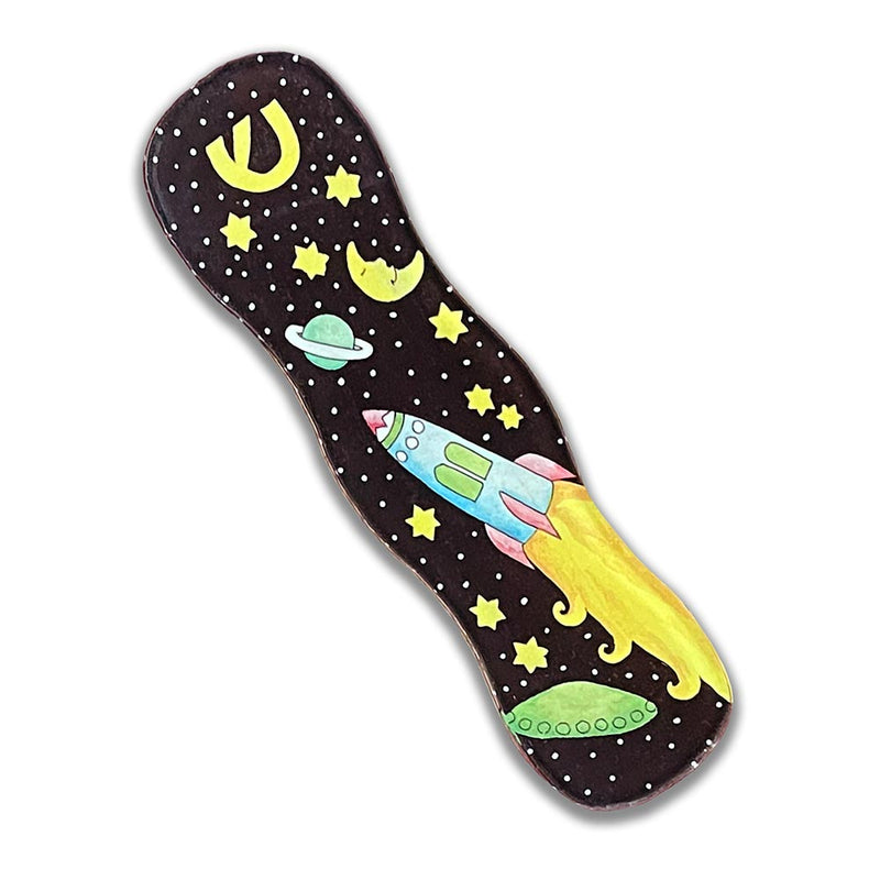 Rocket Space Ship Children's Door Mezuzah by Mickie Caspi Kosher $55 Parchment included