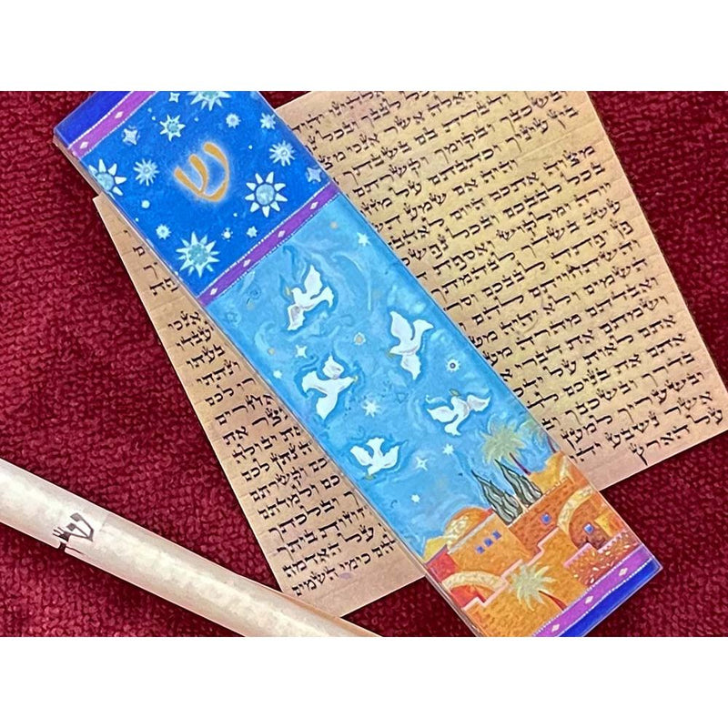 Mystic Jerusalem Judaic Contemporary Mezuzah by Mickie Caspi Kosher $55 Parchment included