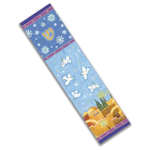 Mystic Jerusalem Judaic Contemporary Mezuzah by Mickie Caspi Kosher $55 Parchment included