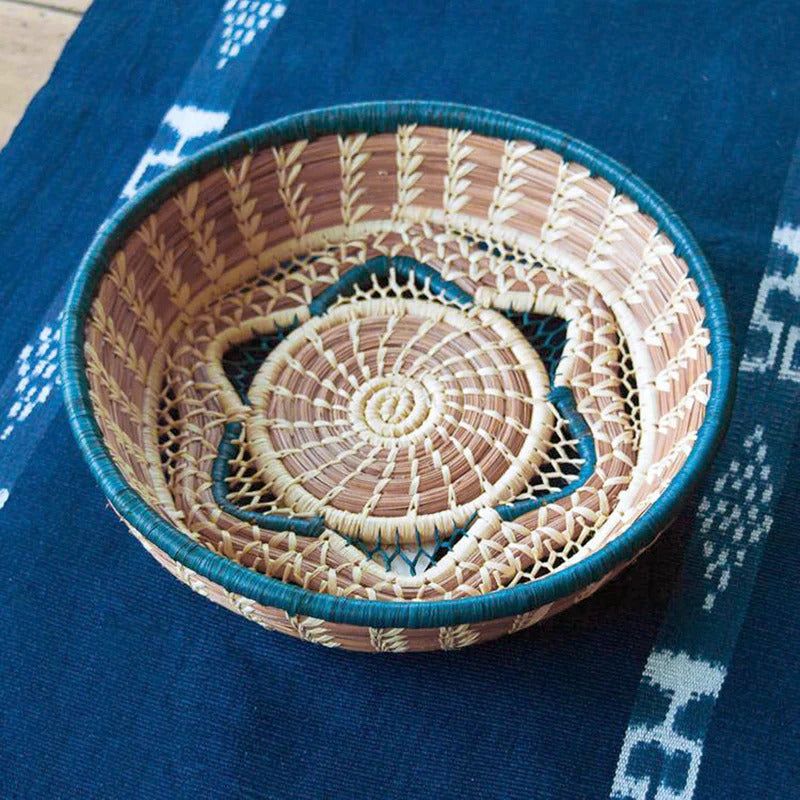 Florinda Bread Challah Raffia Basket Artisan Hand Made in Guatemala