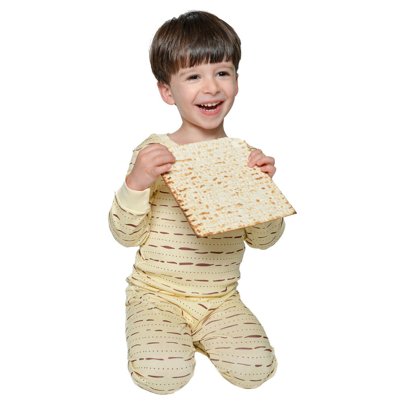 Fancy Kids Matza Passover Pajamas 100% Cotton 2 piece set Sizes 4-14