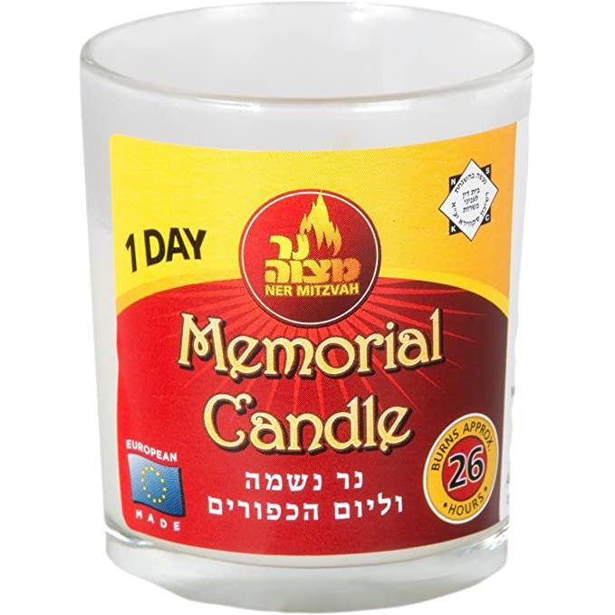 1 Day Memorial Candle in Glass Made in EU Available only in the Store!