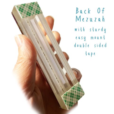 Green Sports Self Adhesive Mezuzah by Mickie Caspi Kosher $55 Parchment included