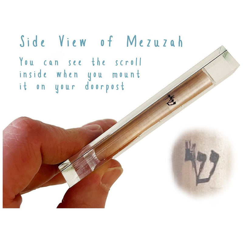 Green Sports Self Adhesive Mezuzah by Mickie Caspi Kosher $55 Parchment included