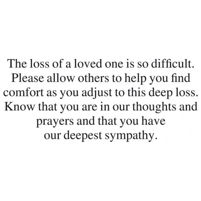 Condolence / Sympathy Jewish Greeting Card "Lily Flower" with Envelope By Mickie Caspi