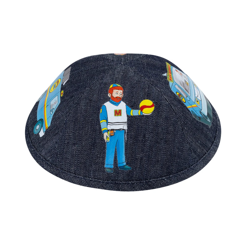 Children's Denim Kippah MIDDOS MAN Cotton YARMULKE