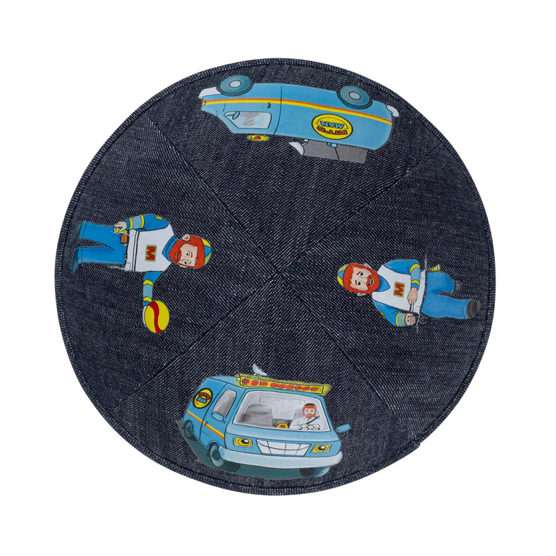 Children's Denim Kippah MIDDOS MAN Cotton YARMULKE