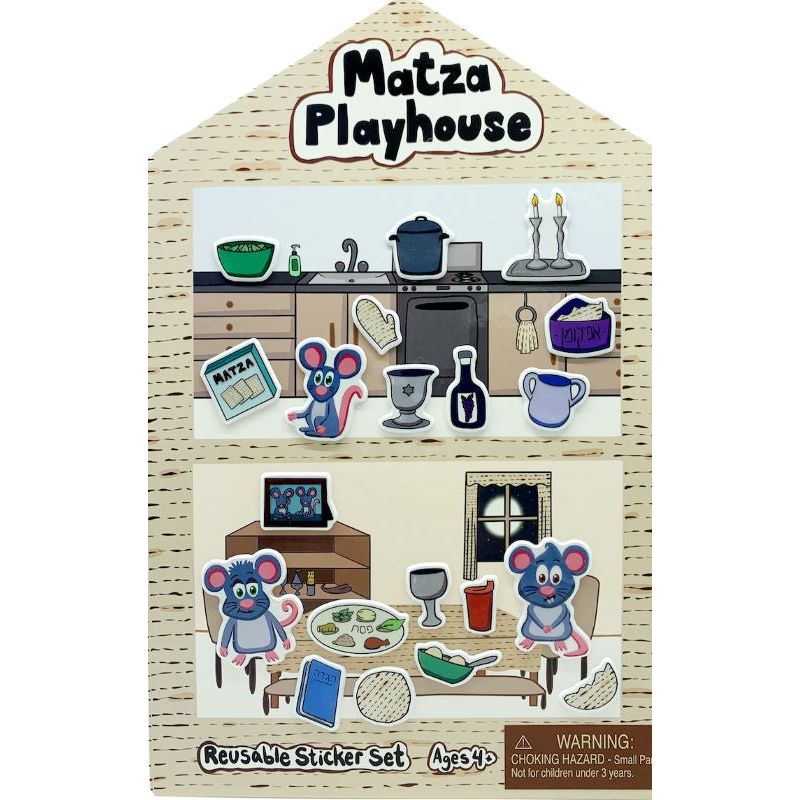 Matza Playhouse Storyboard for Passover and 38 Reusable Stickers
