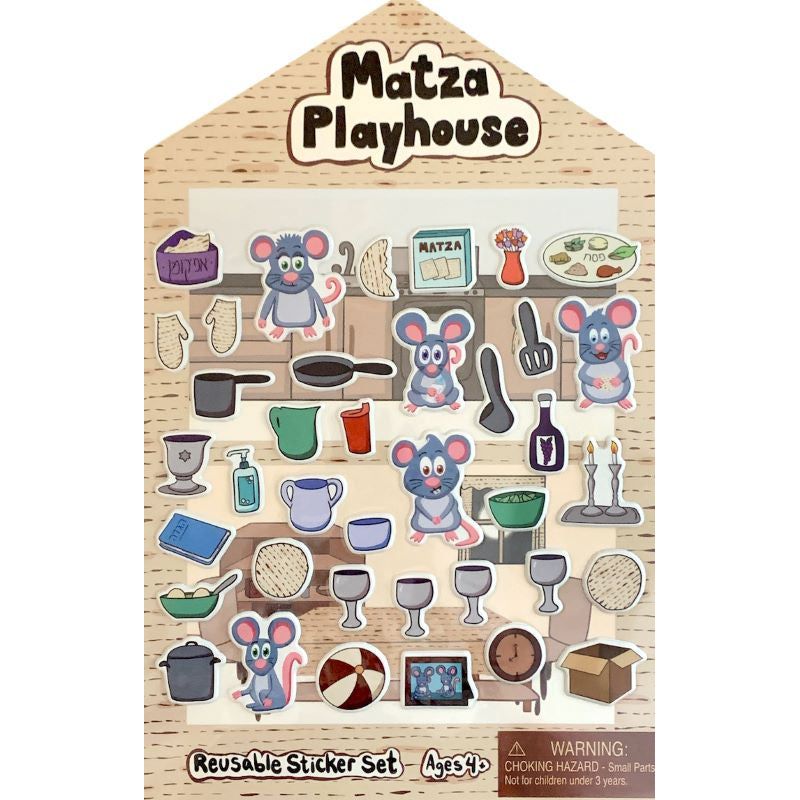 Matza Playhouse Storyboard for Passover and 38 Reusable Stickers