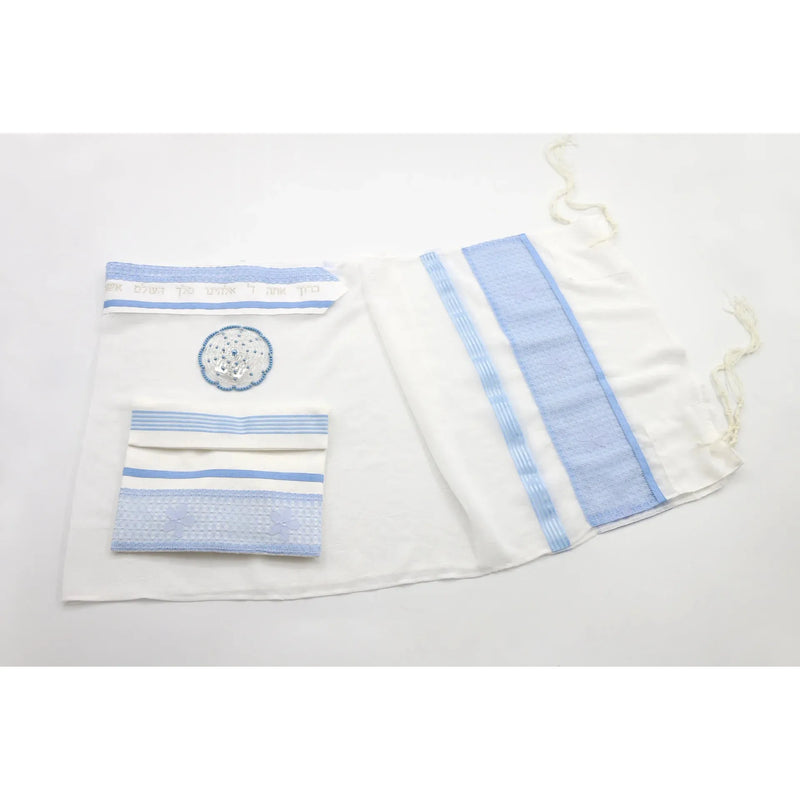 Designer Women's Tallit / Prayer Shawl "MIssouri" Set of 3 Sheer Polyester Made in Israel by ERETZ