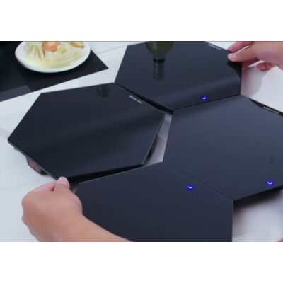 SHABBOS-HOT® Modular Expandable Glass Warming Tray Set of 4 Hot Platas with Power Cord & Travel Bag