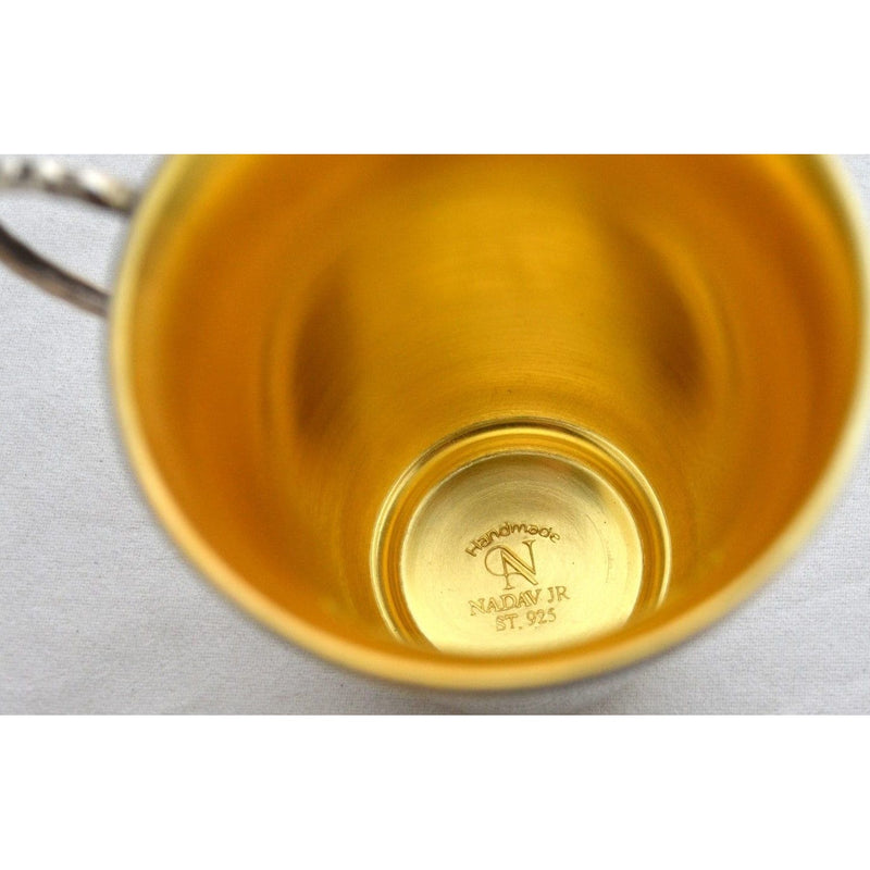 925 Sterling Silver Kiddush Cup Yalda Tova Good Girl Or Yeled Tov Good Boy Made in Israel