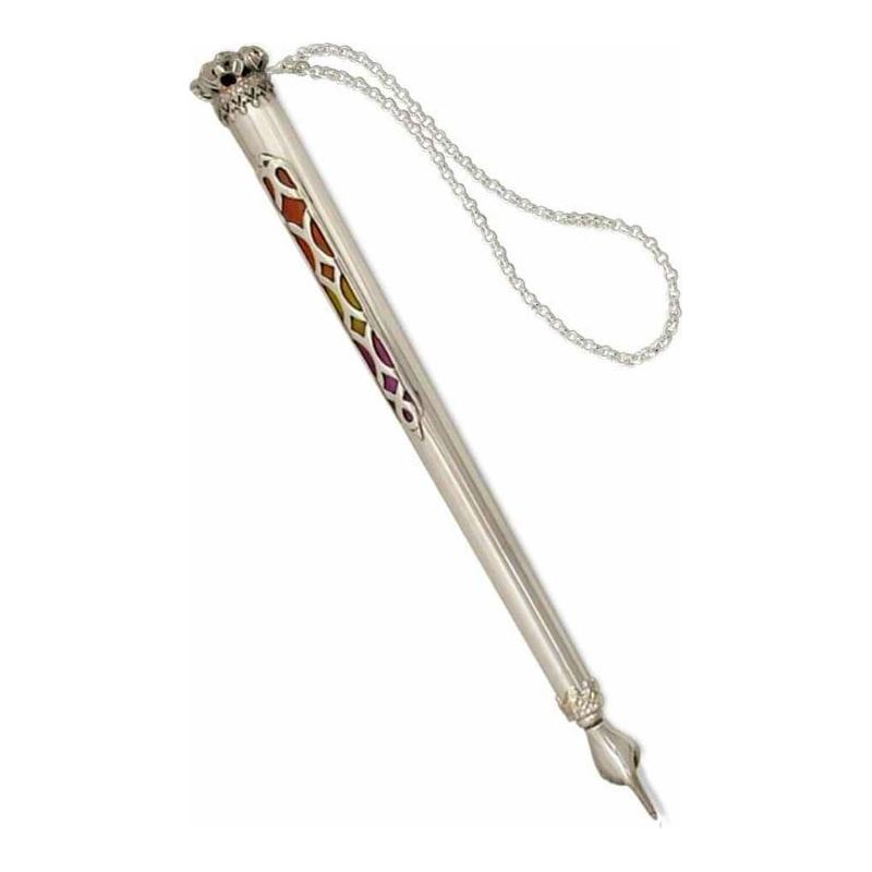 Enameled 925 Sterling Silver Torah Pointer Yad "Daniella" by Nadav Arts Made in Israel Colors may va