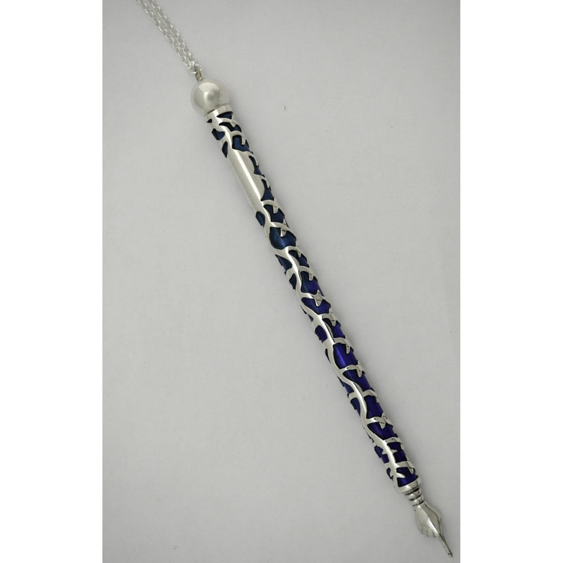 Enameled 925 Sterling Silver Torah Pointer "Sharon" Made in ISRAEL by Nadav