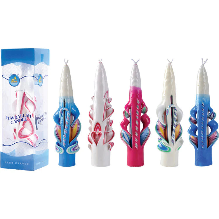 Ner Mitzvah 8" Hand Carved Havdalah Candle