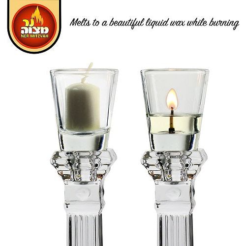 3 Hour Neironim Shabbat Wax Votive Candles Set of  72 Ner Mitzvah