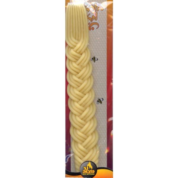 9 Braid Pure Beeswax Hand Dipped Havdalah Candle