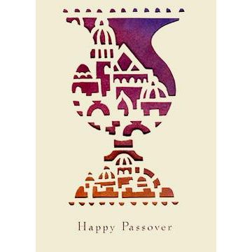 Artistic Passover Greeting Cards The Papercut Elijah's Cup By Michoel Muchnik Box of 10 Cards