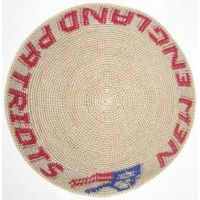 Football Beige Kippah / Yarmulke Hand Made in Israel