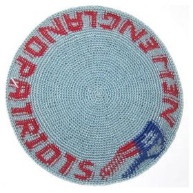 Football Blue Kippah / Yarmulke Hand Made in Israel