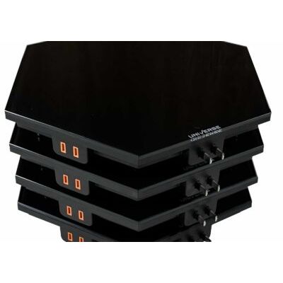 SHABBOS-HOT® Modular Expandable Glass Warming Tray Set of 4 Hot Platas with Power Cord & Travel Bag