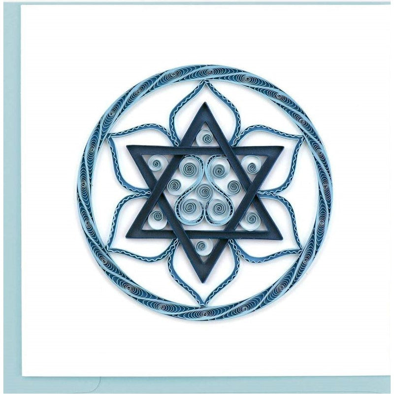 Jewish Luxury Quilling Greeting Card Star of David Judaica Magen David 6" x 6"