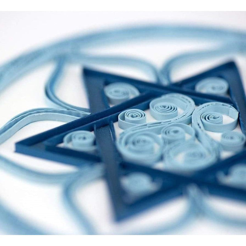 Jewish Luxury Quilling Greeting Card Star of David Judaica Magen David 6" x 6"