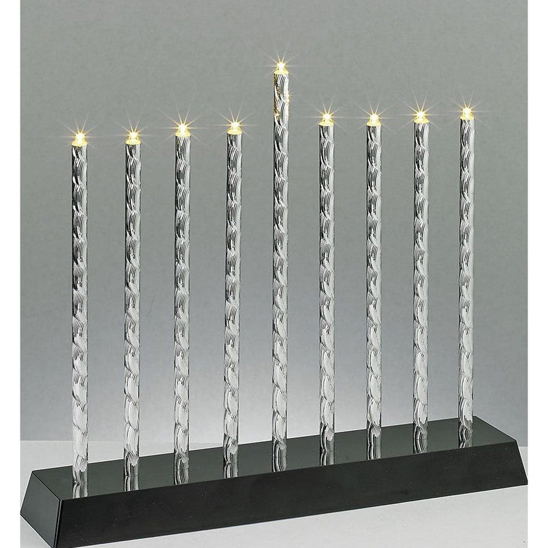 Diamond Cut LED Menorah with Exciting Lighting Options