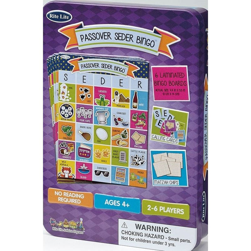 Passover Seder Bingo Game in Collectible Tin Ages 4+ No reading required 2 - 6 Players