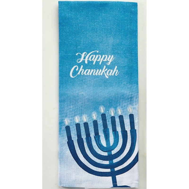 Happy Chanukah "Sapphire Collection" Tea Towel