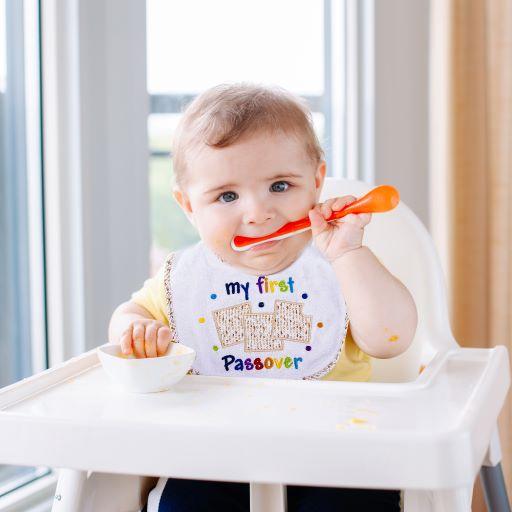 Passover Bib MY FIRST PASSOVER 65%Cotton/35% Poly Great Pesach Gift for a Baby