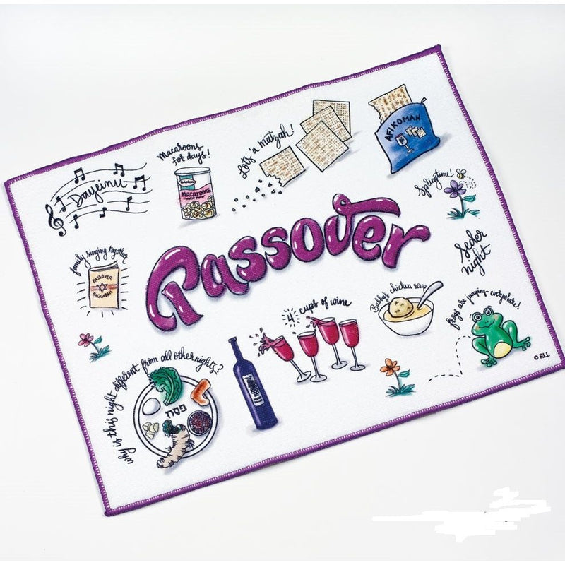 Passover Potpourri Drying Mat 15" x 19" Great Pesach Gift for Hostess