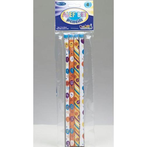 Aleph Bet Pencils Set of 4