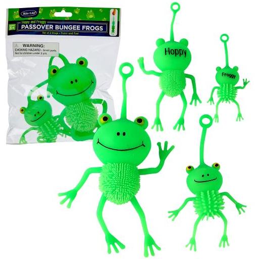 Happy Passover Bungee Frogs Enjoy a Stress Free Pesach with Stretchy Frogs Set of 2