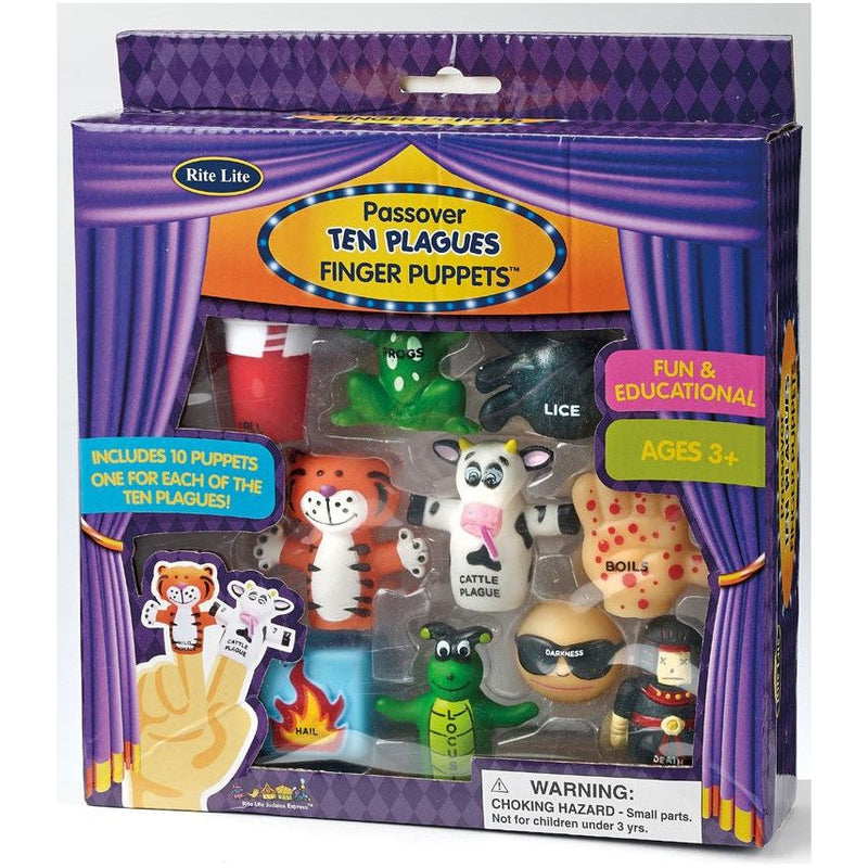 Ten Plague Vinyl Finger Puppets Set of 10