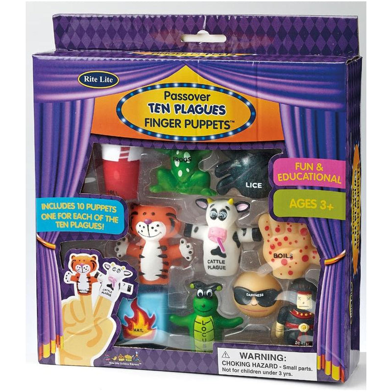 Ten Plague Vinyl Finger Puppets Set of 10
