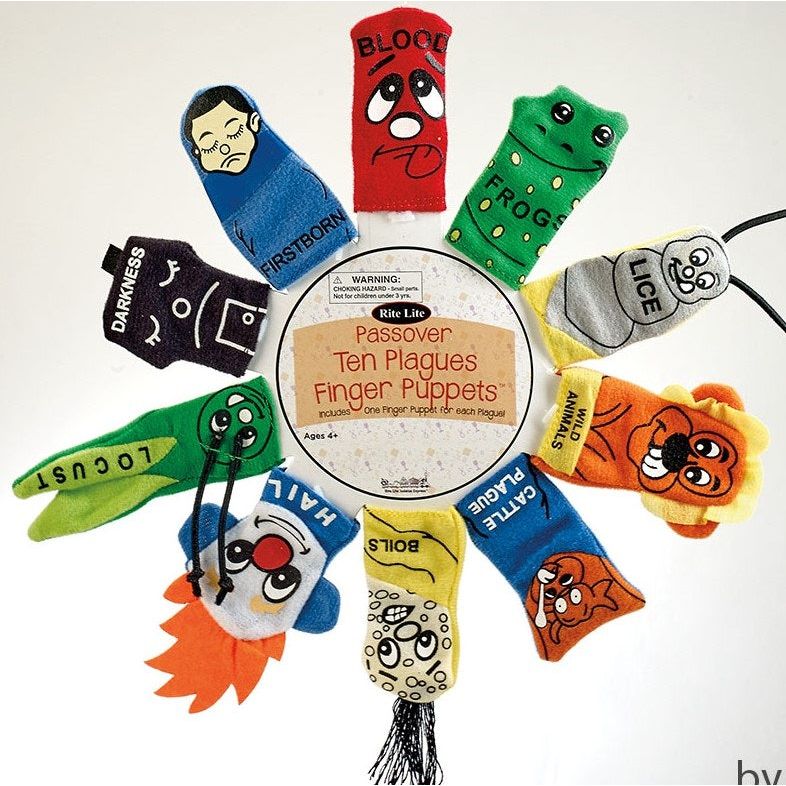 Passover "Ten Plagues" Finger Puppets Fun & Educational Great for Passover Seder