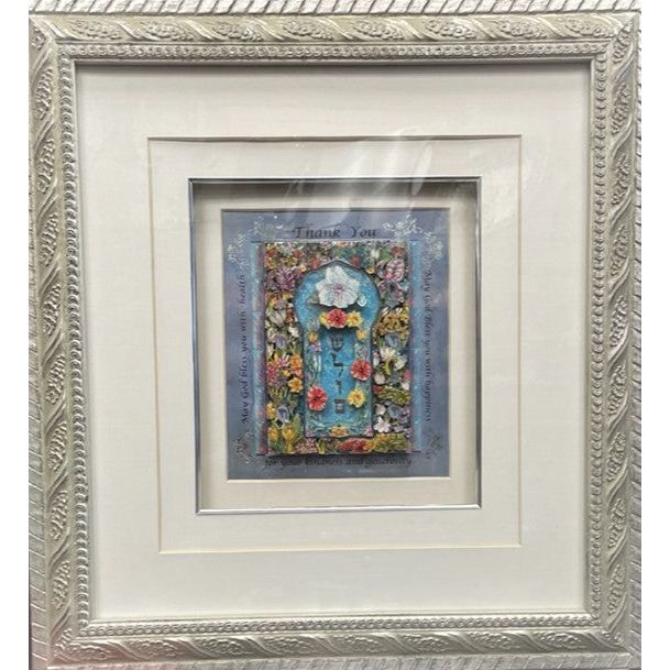 Thank you Blessing "Shalom" 3D Custom Double Framed Artwork by Reuven Masel
