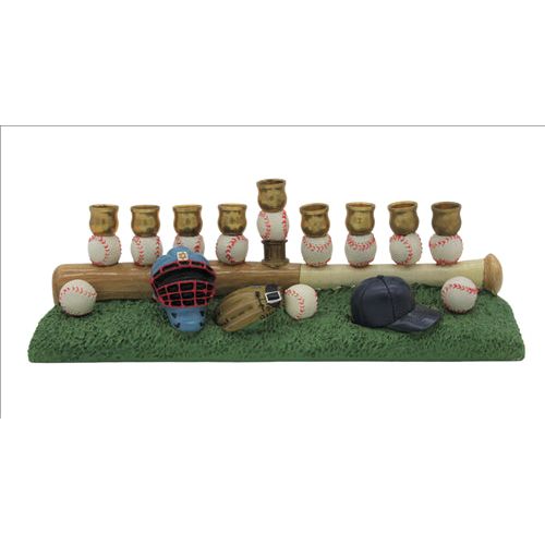 Baseball Menorah Artistic Hand Painted By Reuven Masel