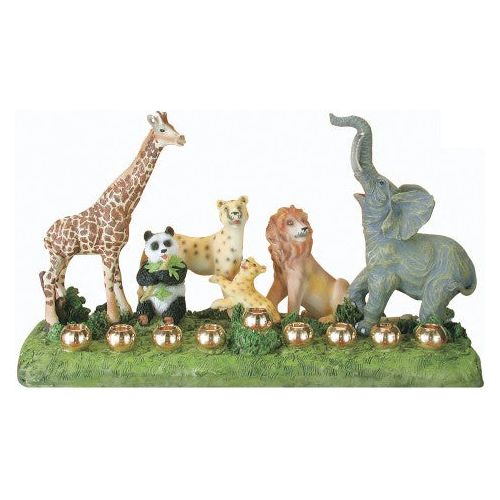 Chanukah Children's Menorah WILDLIFE By Reuven Masel