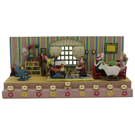 Girls' Room Collectible Chanukah Menorah By Reuven Masel