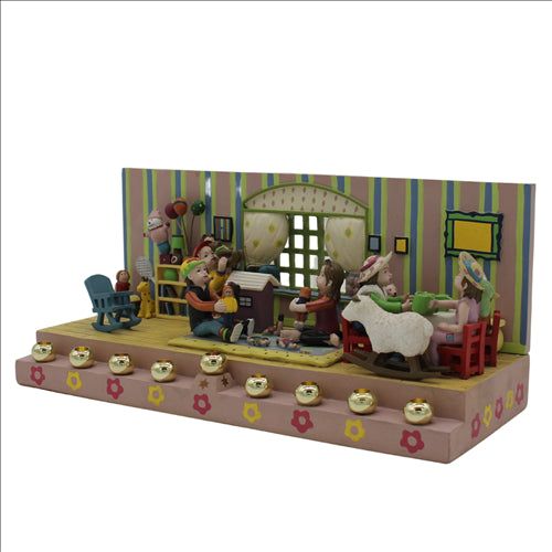 Girls' Room Collectible Chanukah Menorah By Reuven Masel