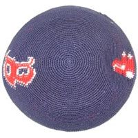 Boston Red Sox Baseball Crochet Kippah / Yarmulke Hand Made in Israel