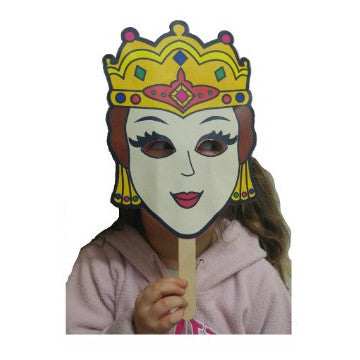 Make-Your-Own Queen Esther Purim Mask Set of 18 Masks and Sticks - Jewish Holiday Classroom Project