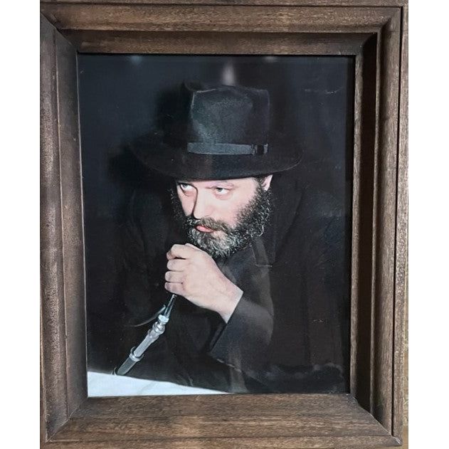 The Lubavitcher Rebbe Rabbi Menachem Mendel Schneerson Framed Picture 8" x 10
