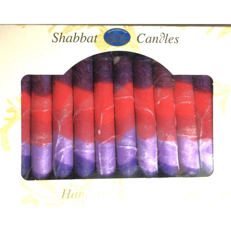 12 Tapered Israeli Shabbat Candles Made in Safed, Israel