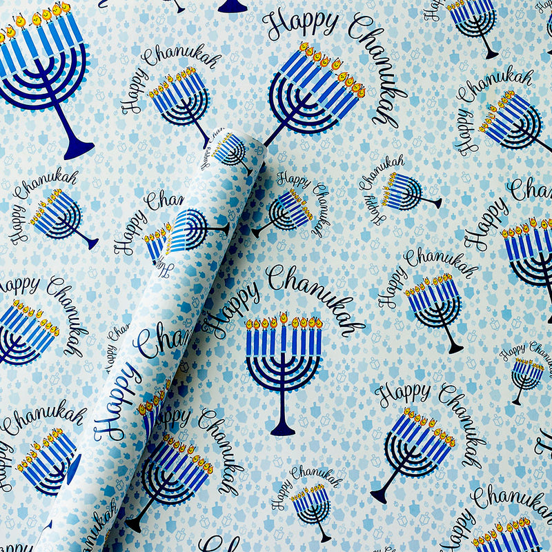 Chanukah 30 Square Feet Gift Wrap Rolls 3 Assorted Styles are available