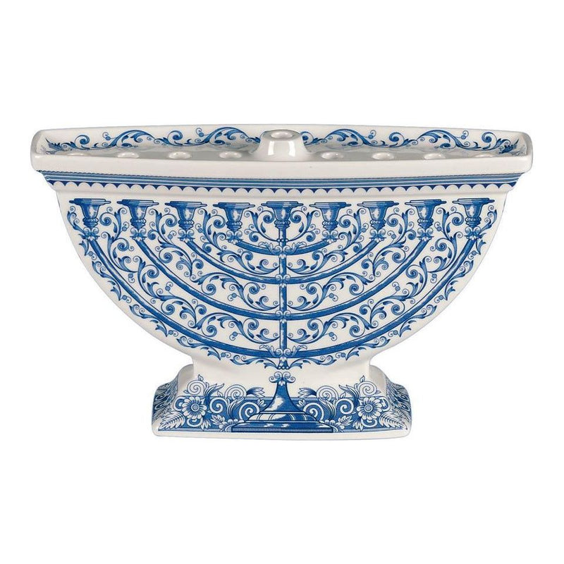 Fine Porcelain Chanukah Menorah Judaica Tradition Made by Spode