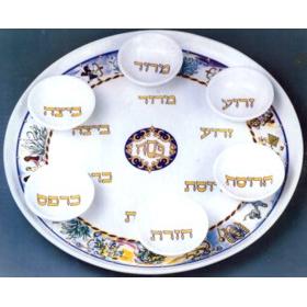 The Story of Passover Ceramic Seder Plate By Eckstein - Set of 7