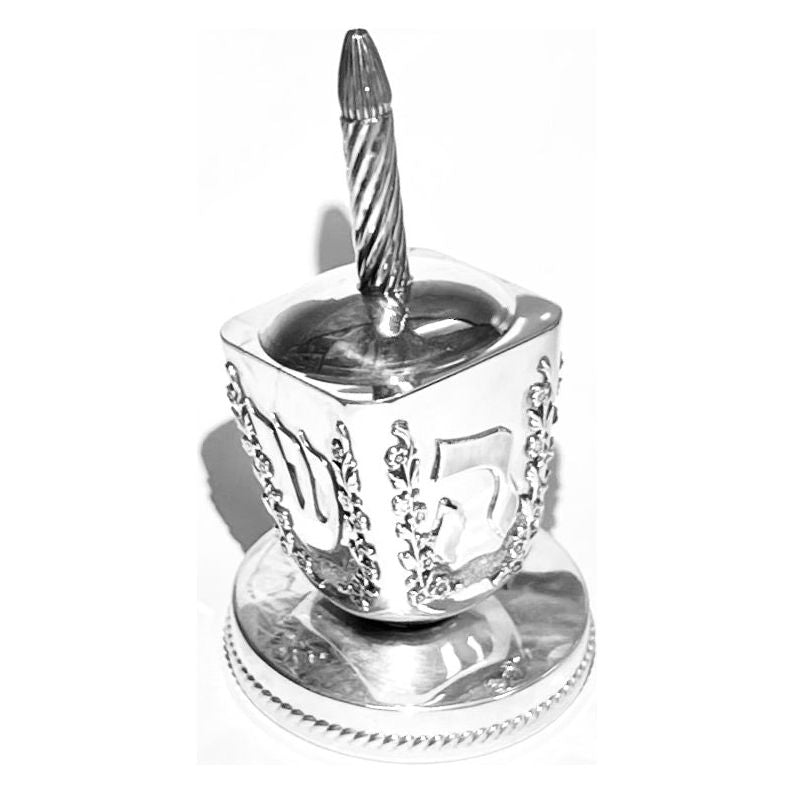 925 Large Sterling Silver Traditional Chanukah Dreidel  4.5"  x 2" with Base 2.75"